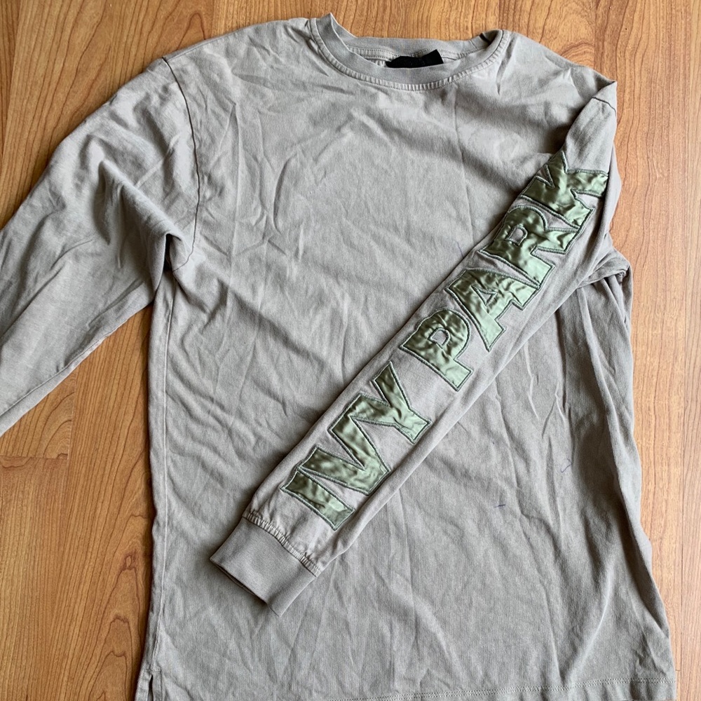 IVY PARK Boyfriend Tan and Green Longsleeve